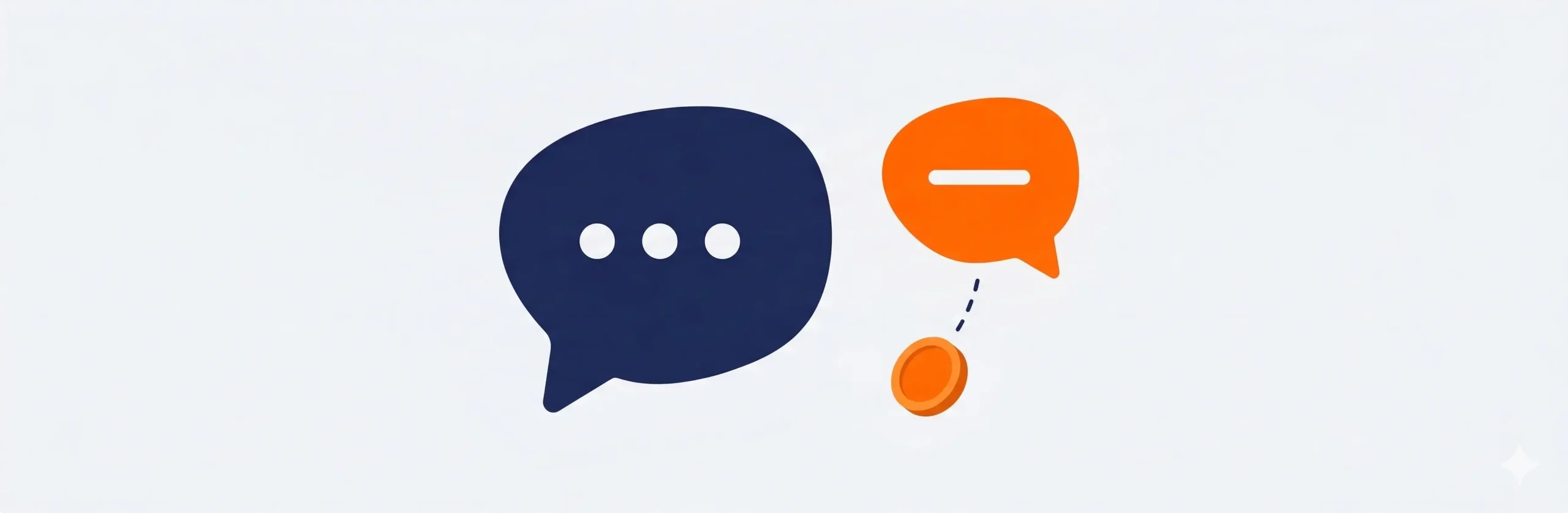 Gestileerde gespreksbubbels met munt als illustratie bij een GfK review over betaald je mening geven via enquêtes
